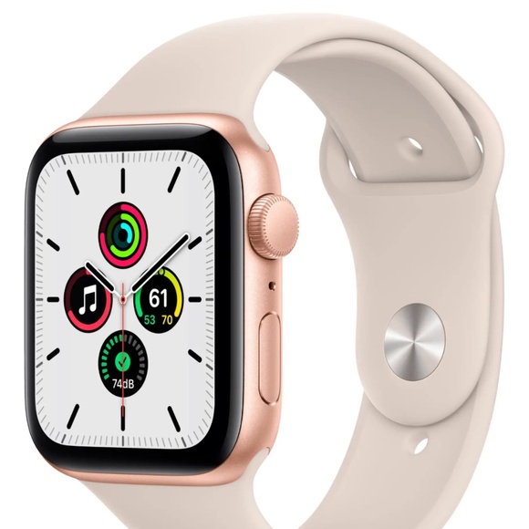 Apple Watch SE (1st Generation GPS) 44mm Gold Aluminum Case with Starlight Sport
